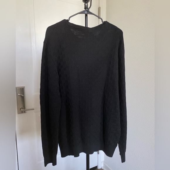 KARL LAGERFELD Crewneck textured Black sweater - Picture 3 of 4